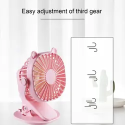 3 Speeds 360 Degree Mini Summer USB Rechargeable Cooling Fan Cooler Rechargeable Summer Air Cooling Portable Silent Sleeping Fan