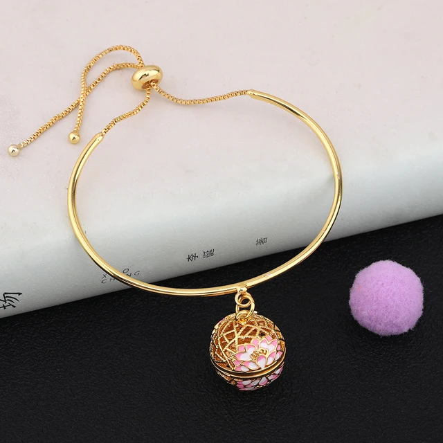 Vintage Aromatherapy Painting Bracelet Essential Oil Diffuser Perfume Bangle Jewelry Glowing Warm Color Ball Fashion Accessories 1PCS
