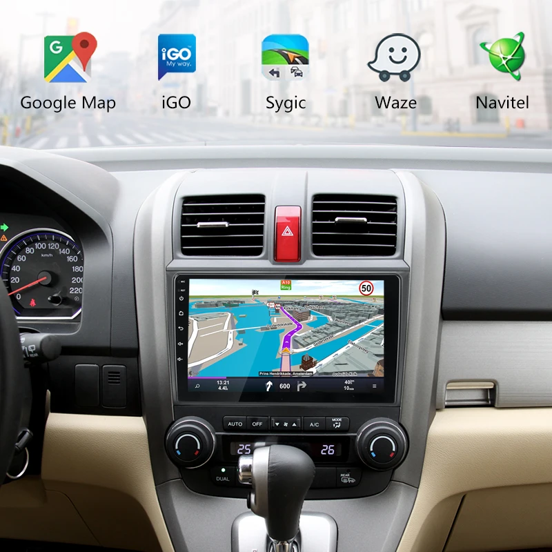 Discount Jansite 9" Car Android Radio for Honda CRV CR-V 2007 2008 2009 2010 2011  Multimedia player Navigation GPS 4G WIFI IPS screen 3