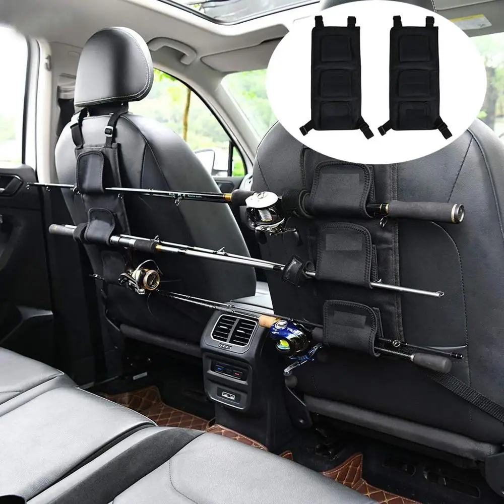 2Pcs Fishing Rod Holder Carrier for Vehicle Backseat Holders 3 Poles Suitable for car most models Fishing Tackle Tool &jw