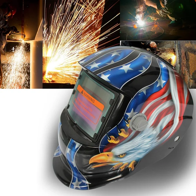US $23.39  2018 New Pro Solar Welder Mask Auto-Darkening Welding Helmet Pattern Eagle