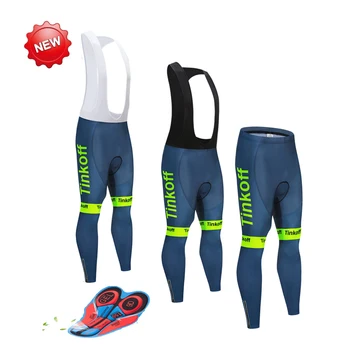 

tinkoff Men/women Padded Cycling Long Bicycle Bib Pants High-quality 9D Gel Pad Bike Tights Mtb Ropa Pantalon Ciclismo Invierno