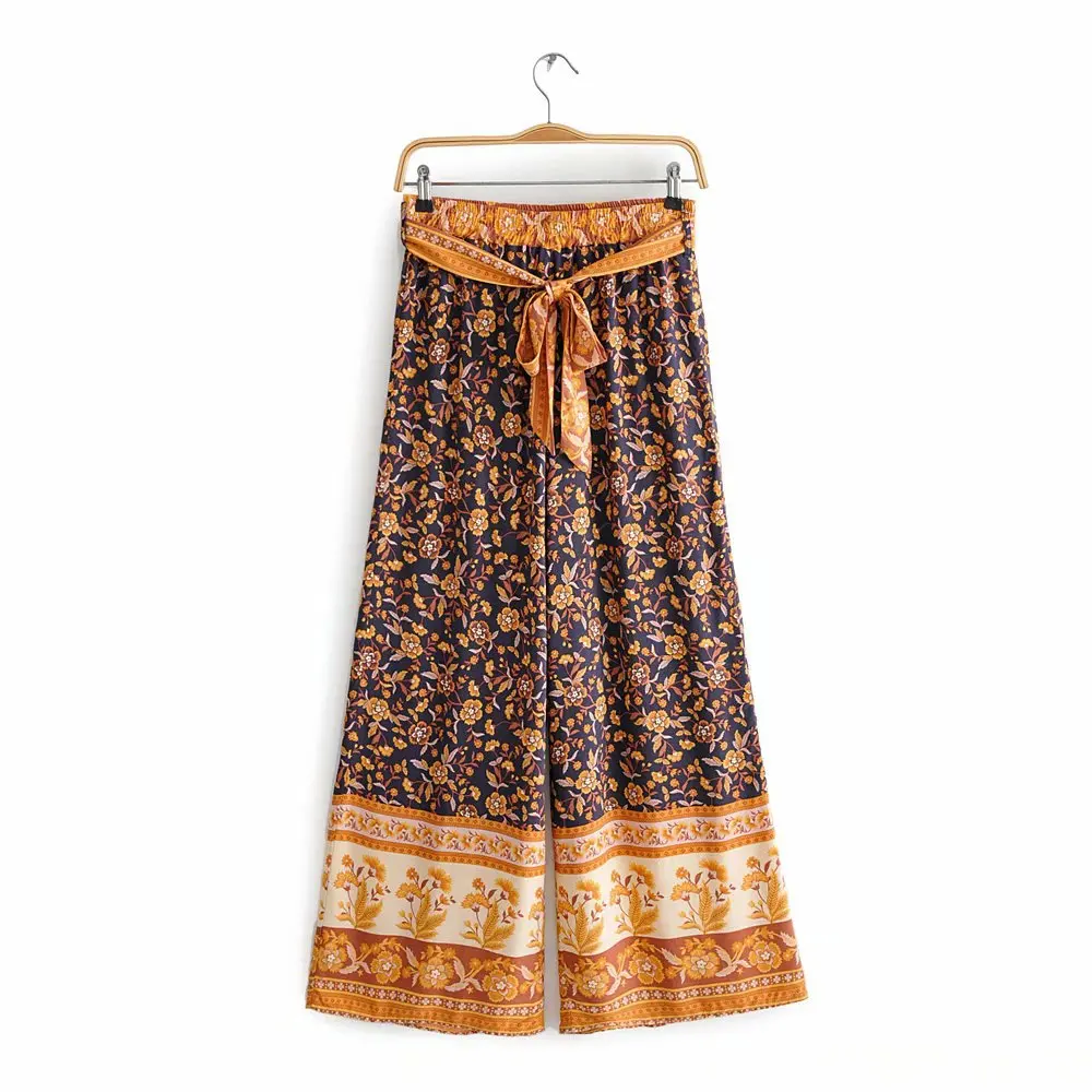 

2019 New Style Western Style Fashion WOMEN'S Dress Casual Cotton Printed Loose Pants a + -9844