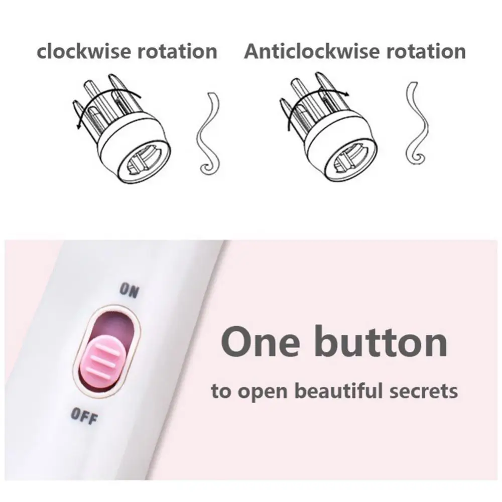 80% Hot Sale Automatic Rotary Ceramic Curl Iron Wand Heat Resistant Hair Curler Styling Tool