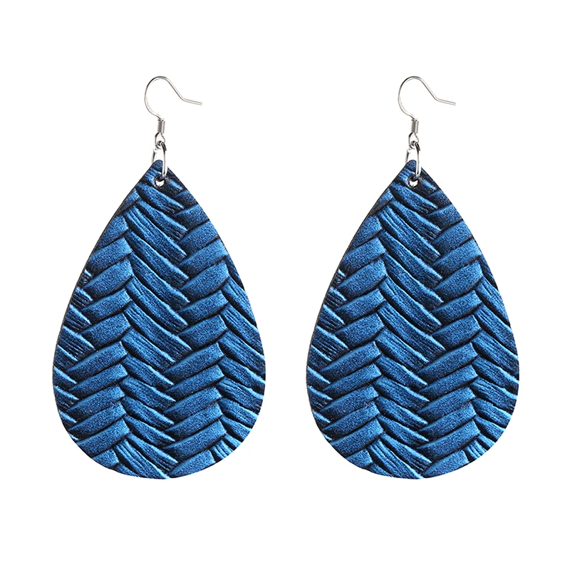 Dangle Earrings Drop Earrings Dome Teardrop Earrings 35 Colors Teardrop Leather Earrings Lightweight For Women Gifts