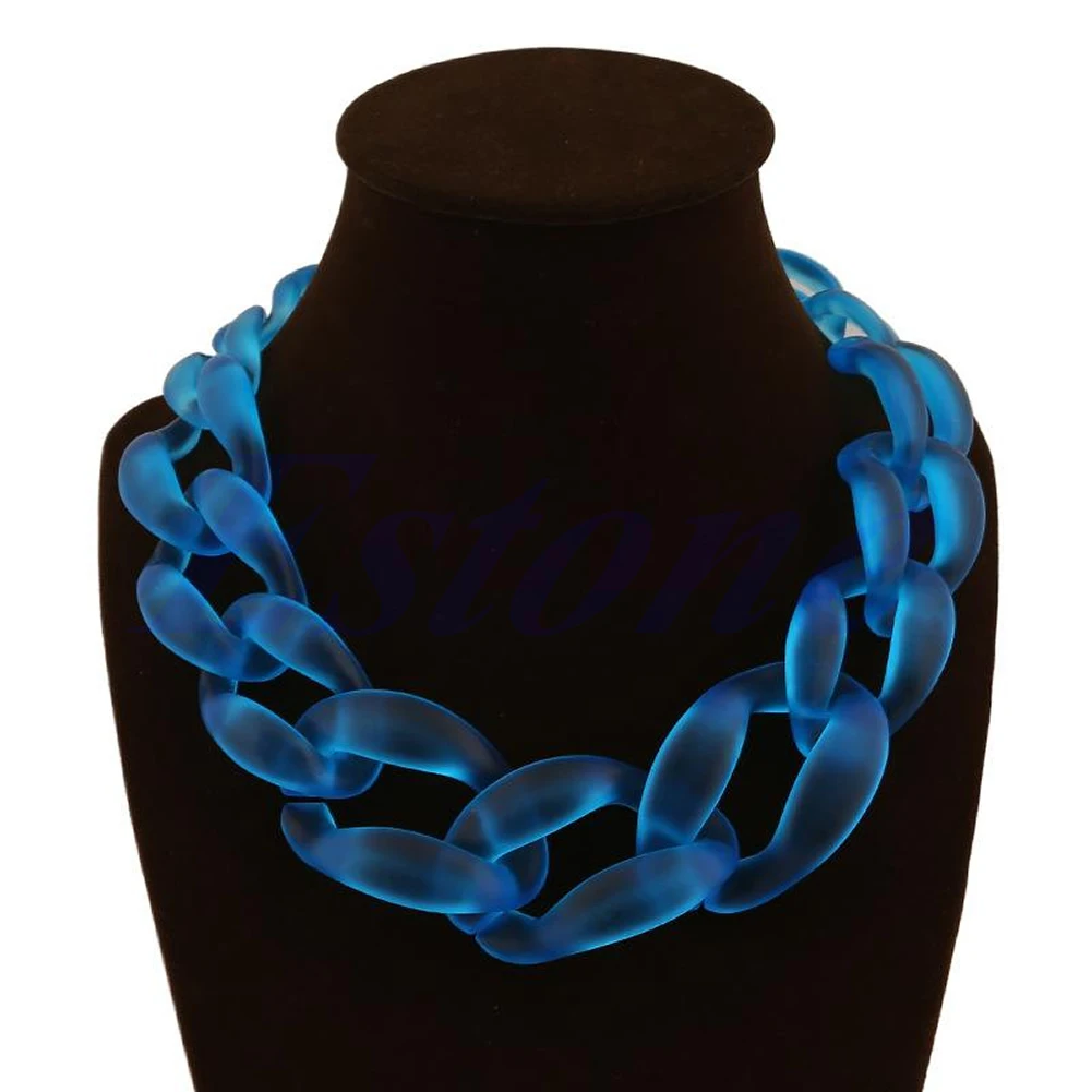 Lackingone Acrylic Collar Chunky Choker Statement Bib Chain Necklace Pendants | Украшения и аксессуары