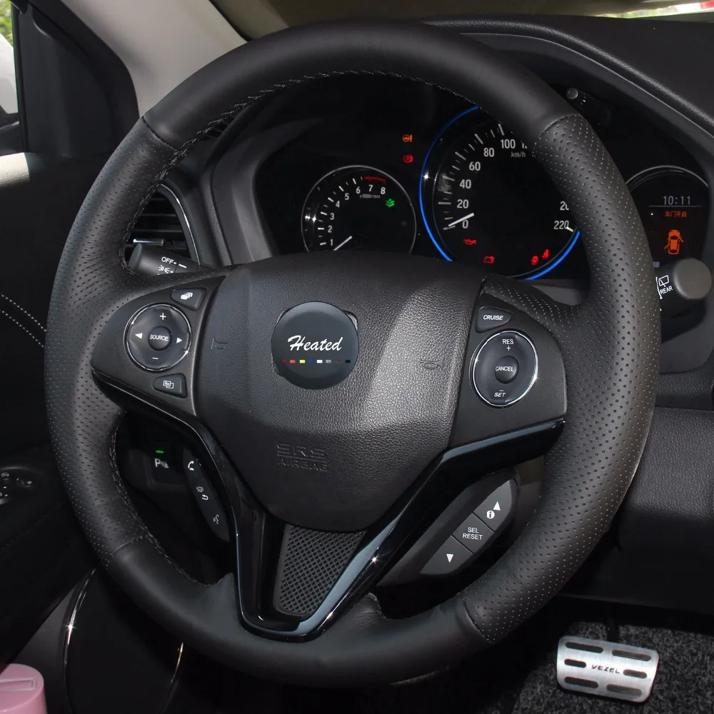 Оплетка из микрофибры на рулевое колесо чехол для Honda New Fit City Jazz 2014 2015