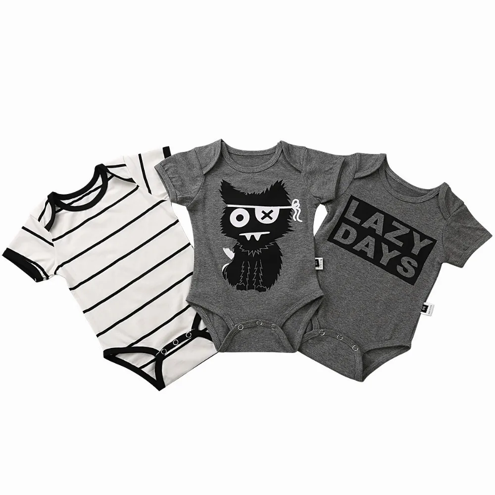 summer short sleeved cotton newborn rompers baby boys girls jumpsuit (10)