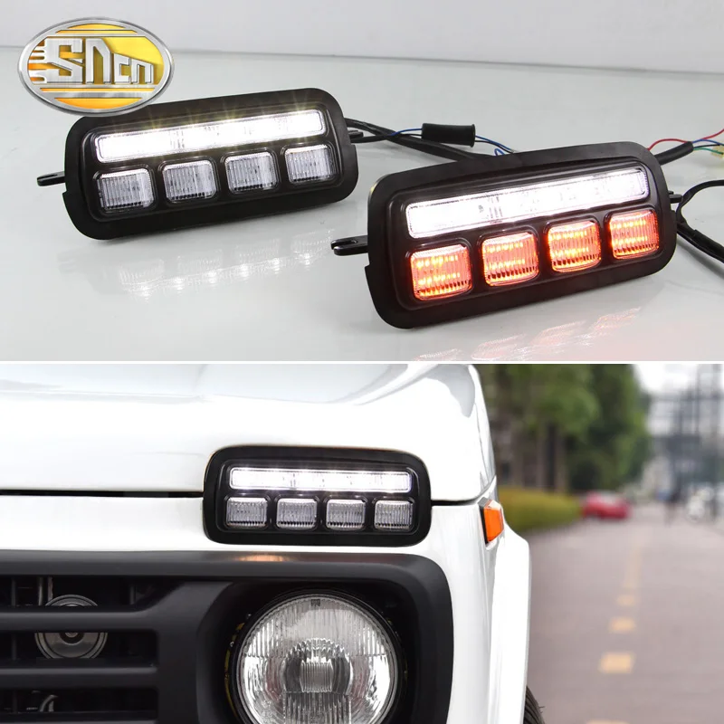 

SNCN LED Daytime Running Light For Lada Niva 4X4 2016 - 2019 Car Accessories Waterproof ABS 12V DRL Turn Singal Lamp Decoration