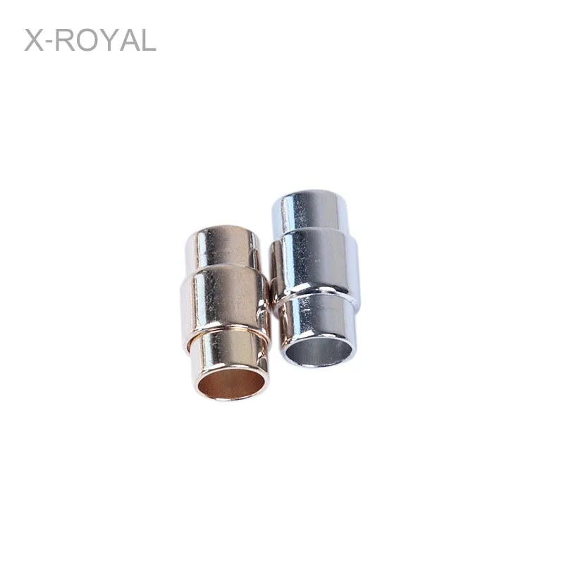 

X-ROYAL 10Pcs/lot Rhodium KC Gold Gun Black Antique Bronze Magnetic Clasps End Cap 3-10mm Leather Cord DIY Jewelry Connector