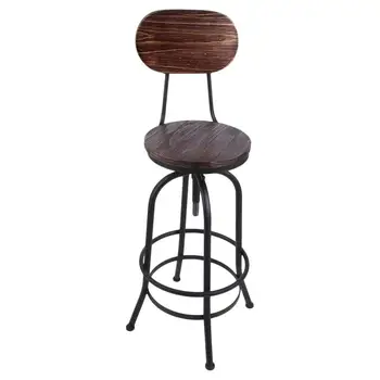 

(From Spain) Durable Kitchen Dining Chair Sturdy Pub High Barstool Adjustable Modern Bar Stool Industrial Style Home Furniture