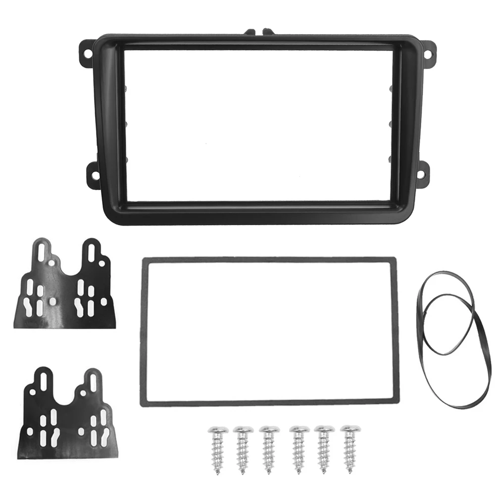 Автомобильная рамка с двойным Din для VW Touran Caddy SEAT SKODA Fabia Octavia стерео радио DVD