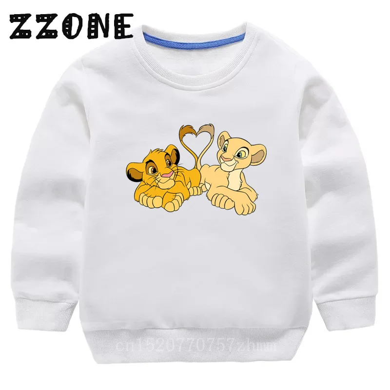 kids' yellowstone t shirts Children's Hoodies Kids Cute Simba Cartoon Lion King Print Sweatshirts Baby Pullover Tops Girls Boys Autumn Clothes,KYT5315 children's anime hoodie Hoodies & Sweatshirts