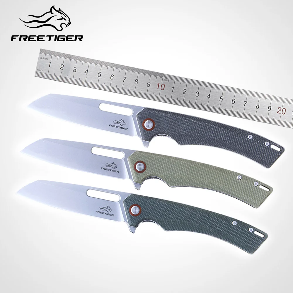 

FREETIGER Micarta Handle Folding Knife D2 Blade Camping Self-defence Fishing Hiking EDCPocket Knife Home Use Kitchen Tools FT957