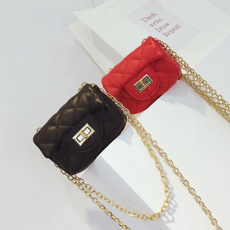 

Korean-style CHILDREN'S Bag Graceful Rhombus Chain Bag Fashion Girls Princess Shoulder Bag Mini Rivet Bag Fashion