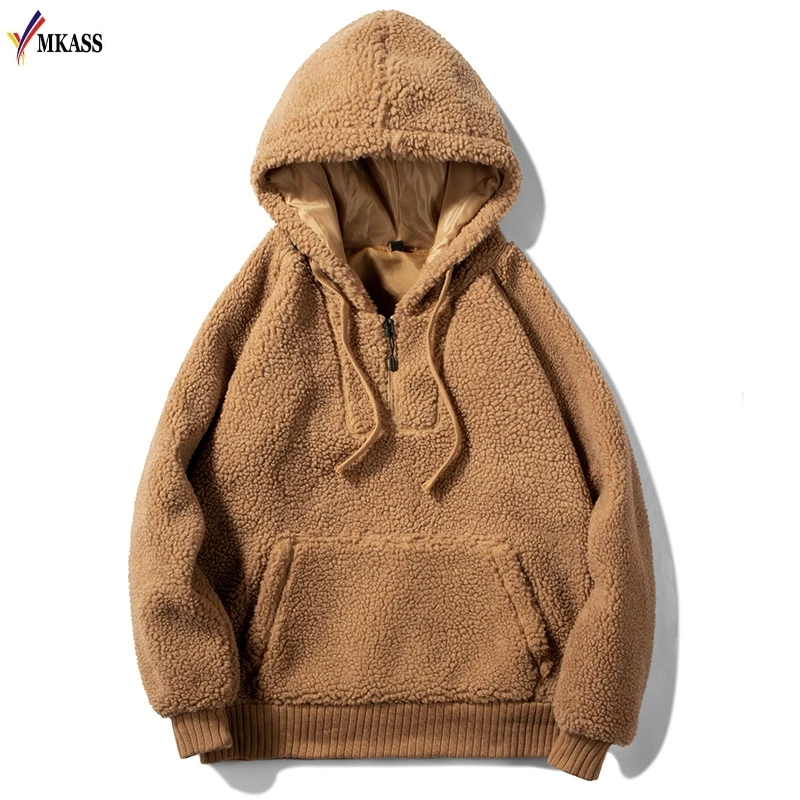 2020 Fashion Autumn Winter Men Thick Hoodies Tops Fluffy Hooded Sweatshirt Casual Sudadera Warm Hooded Coat Pullover Hoodies