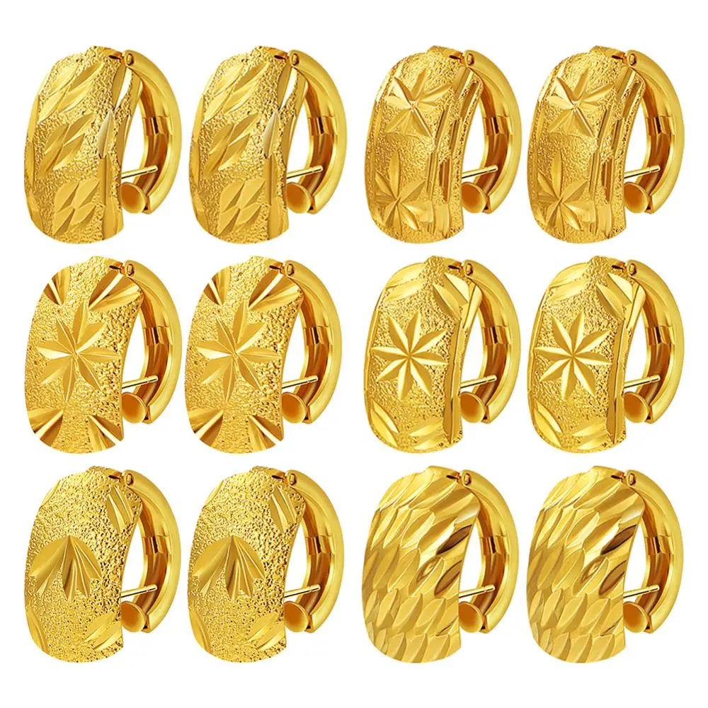 Ethlyn Ethiopian Gold Color Cute Clip Earrings for Girls/Women Jewelry Gifts E55