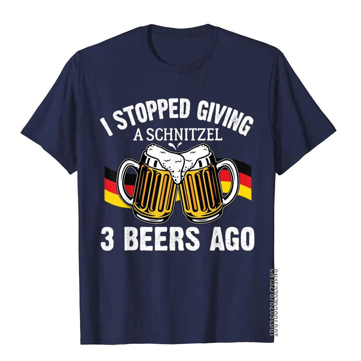 I Stopped Giving A Schnitzel 3 Beers Ago Oktoberfest T-Shirt__B14438navy
