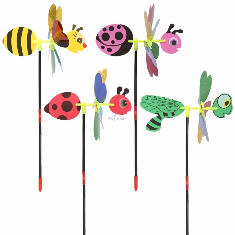 

3D Sequins Animal Bee Windmill Wind Spinner Home Garden Yard Decoration Kids Toy MAY07 dropshipping