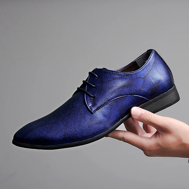 designer blue camouflage leather men shoes luxury brand snake skin wedding dress male footwear fashion man oxford shoes for men (24)
