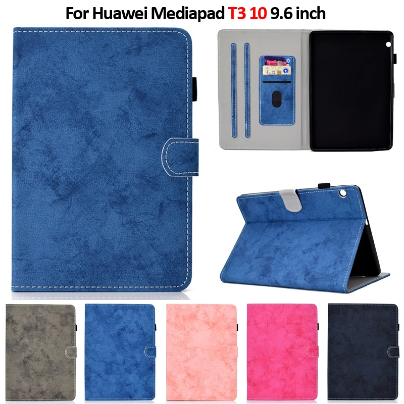 Чехол для Huawei Mediapad T3 10 Роскошный кошелек с отделениями карт защитный чехол