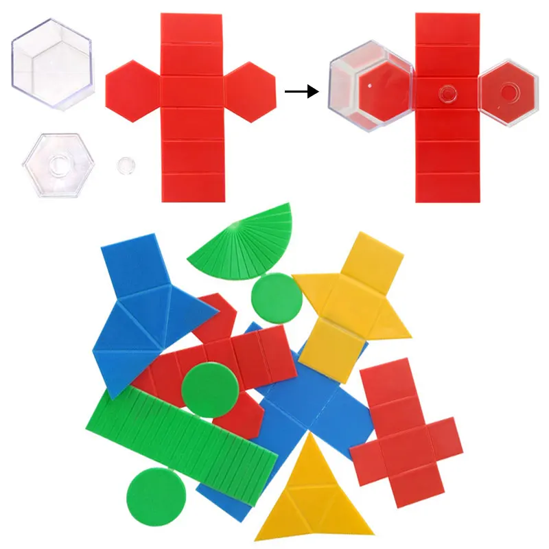 Montessori Geometry Model Math Toys 3D Transparent Detachable Teaching Experiment Geometric Model Educational Toys For Children 4