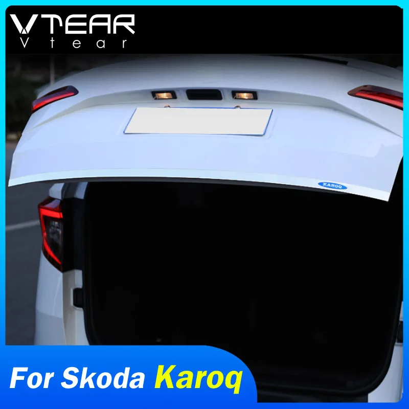 Vtear для Шкода Карок Skoda Karoq задняя дверь Лицензия бампер рамка пластина отделка