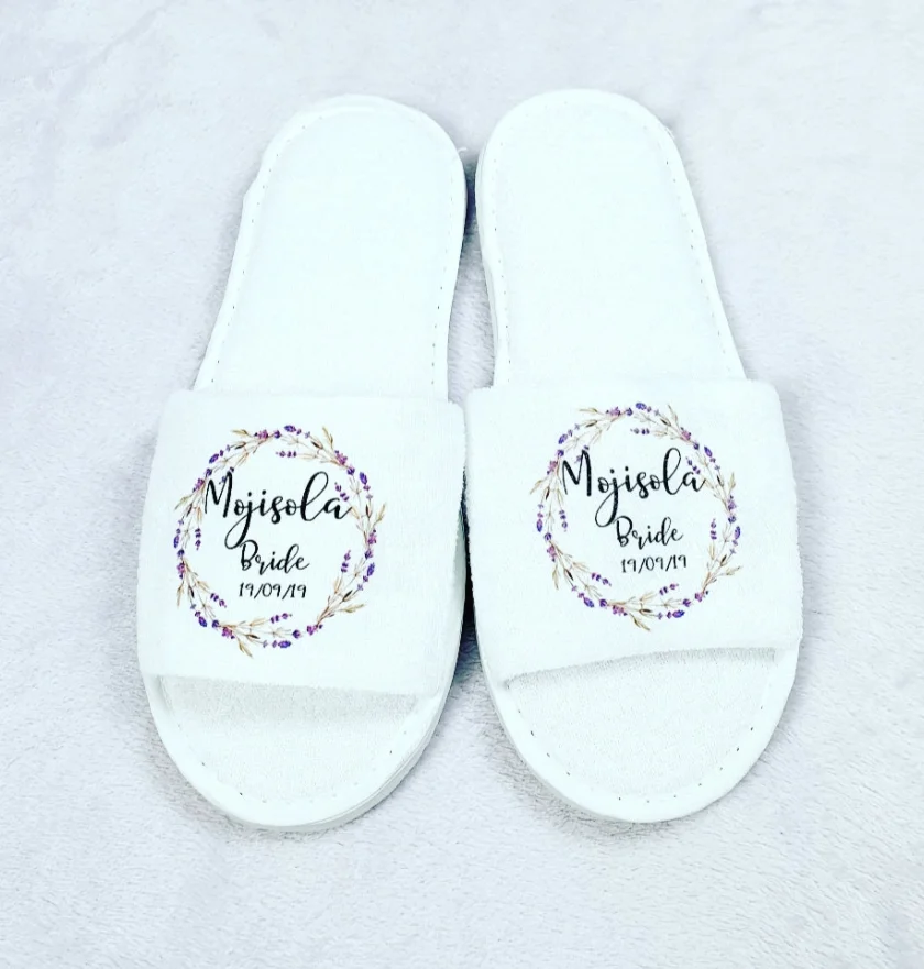 personalised bridesmaid flip flops