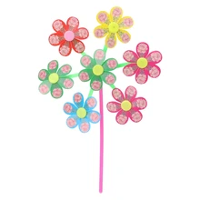 Цветочный узор Спиннер ветряная мельница дети игрушки Сад Двор украшения 72XF