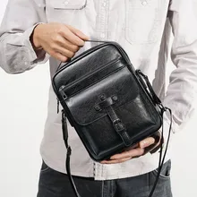 Мужская кожаная винтажная цветная сумка-мессенджер, сумка через плечо, сумка через плечо с верхней ручкой и ремешком KSL816M