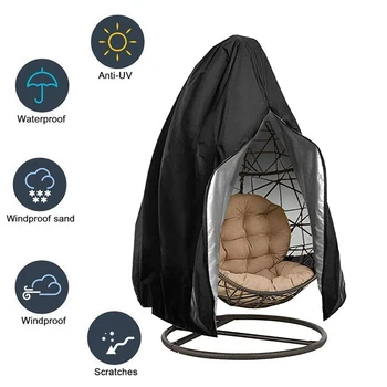 

Outdoors Garden Protective Case Hanging Egg Chair Cover Waterproof Patio Swing Dustproof Chair Cover