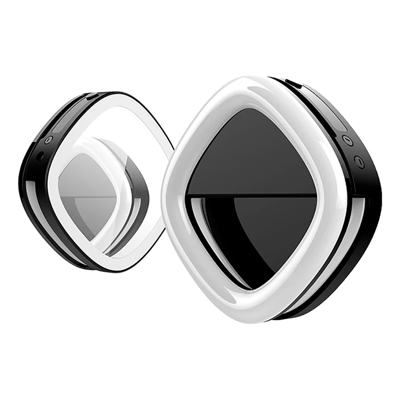 Black FFYY-Dual-side phone светодиодный светильник для селфи вспышка фотография светящаяся лампа 3 яркости с USB зарядкой для iPhone XIAOMI Phone on - Цвет: Black