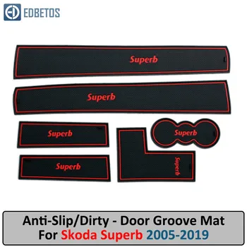 

Door Groove Mat For Skoda Superb B6 2009 2010 2011 2012 2013 2014 2015 MK2 Anti-Slip Mat Gate Slot Coaster Anti-Dirty Mat