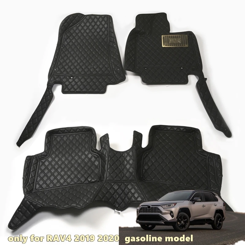 Car Styling Interior Floor Mats Foot Carpets artificial leather Pad Accessories for Toyota RAV4(Not fit for Hybrid