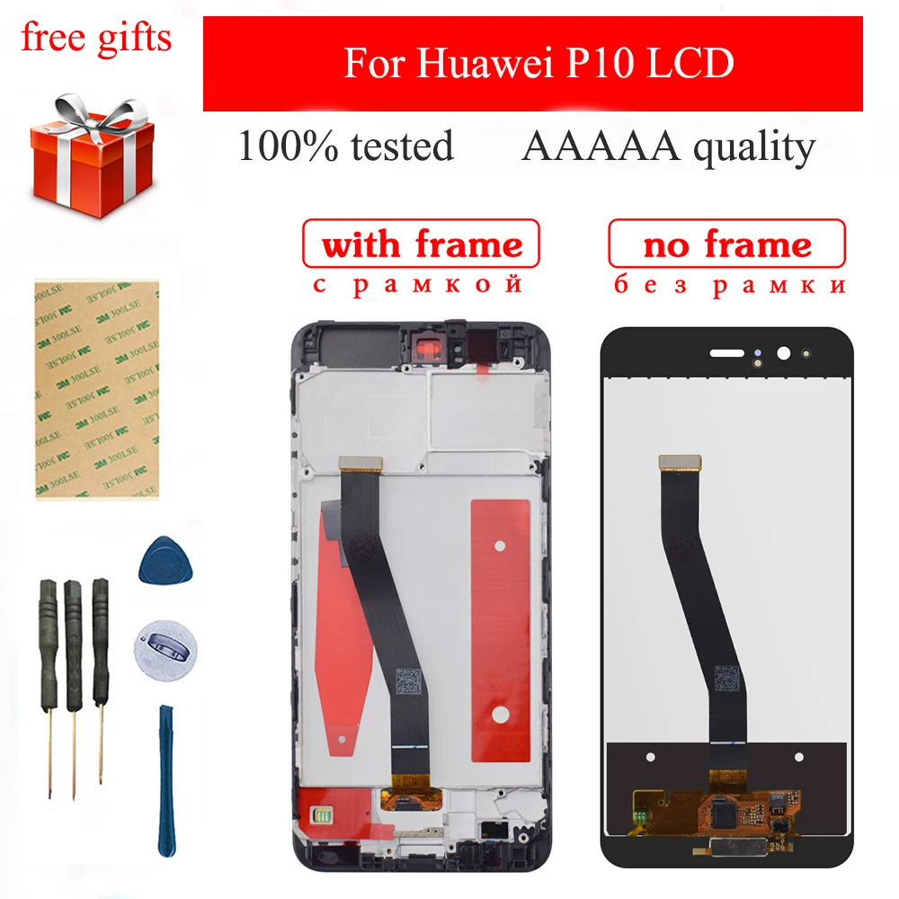 For Huawei P10 Lcd Touch Screen Digitizer Sensor Glass Assembly Frame Vtr Al00 Vtr L09 Vtr L29 Vtr Tl00 Replacement For P10 Lcd Mobile Phone Lcd Screens Aliexpress