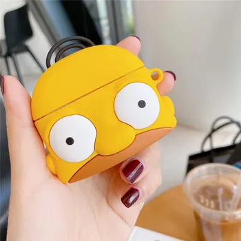 

For Airpods Pro Case Luxury 3D Cute Cartoon Simpson Headphone Case Box Apple Airpods 1/2/3 Headset Protective Cover Accessories