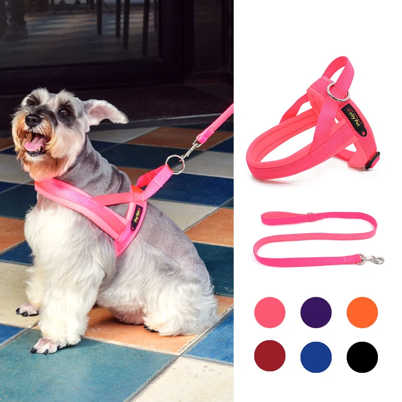 

Dog Harness No Pull Adjustable Pet Soft Vest Safe Harness Easy Control Harness with Leash for Small Medium Large Dogs