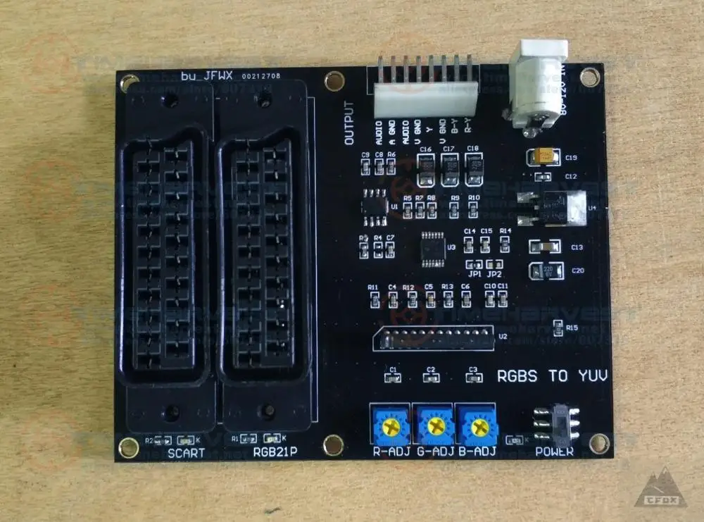 SCART К YUV конвертер PCB RGB21P к YUV плата преобразователя с видео кабелем для аркадной игровой машины монитор игровой шкаф части