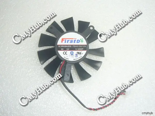 For Firstd FD6010U12S 6010 60x60x10mm 60mm 6CM 2Pin Gracphics Card Cooling Fan | Компьютеры и офис