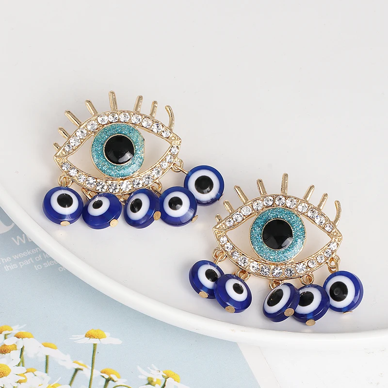 AOTEMAN винтажный зловещий глаз висячие серьги богемные серьги для женщин женские турецкие ювелирные аксессуары Brincos
