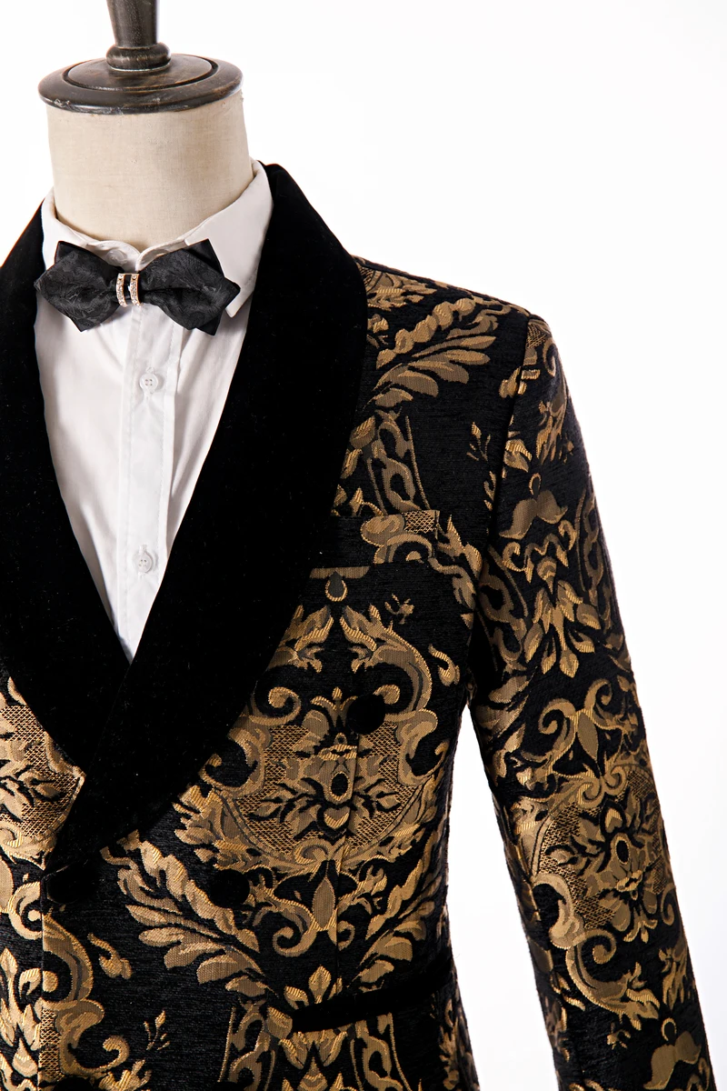 SZMANLIZI New Arrival 2020 Men Suits Slim Fit 2 Piece Double Breasted Prom Tuxedos Groom Wedding Smoking Jacket Best Man Blazer