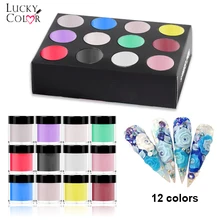 12 цветов, акриловый порошок, резной кристалл, полимер для ногтей, 3D наращивание ногтей, накладные кончики для дизайна ногтей, портативный инструмент для дизайна ногтей, креативный инструмент