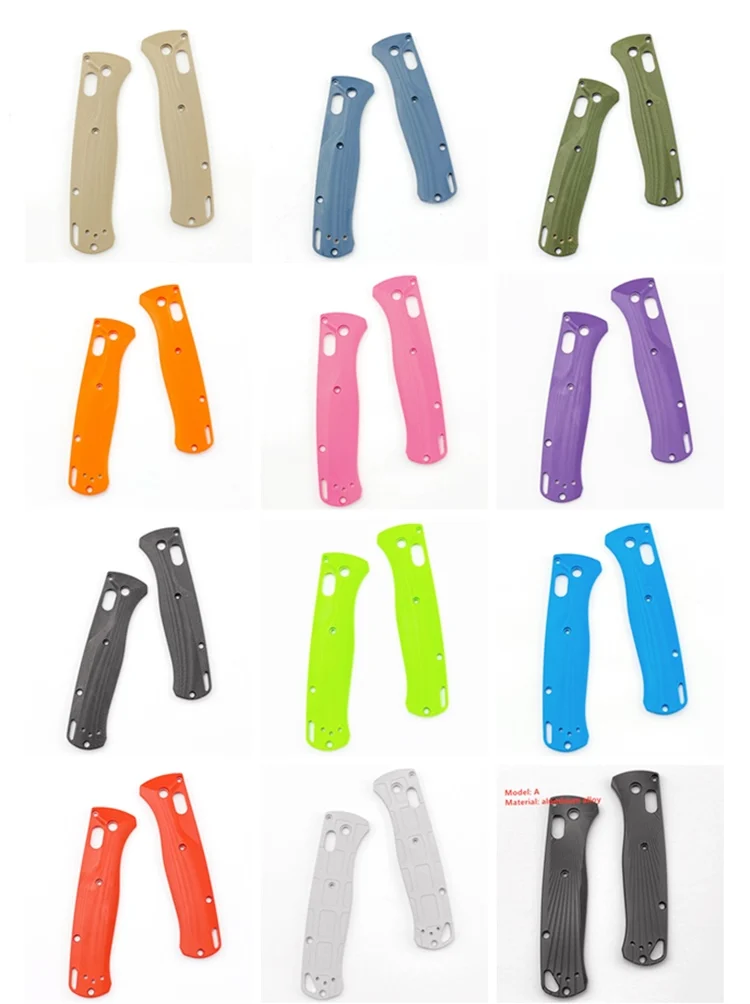 Un Paio Di Accessori Per Coltelli Pieghevoli Custom Crossfade G-10 Scale Impugnature Con Gambo Per Bugout Da Banco 535