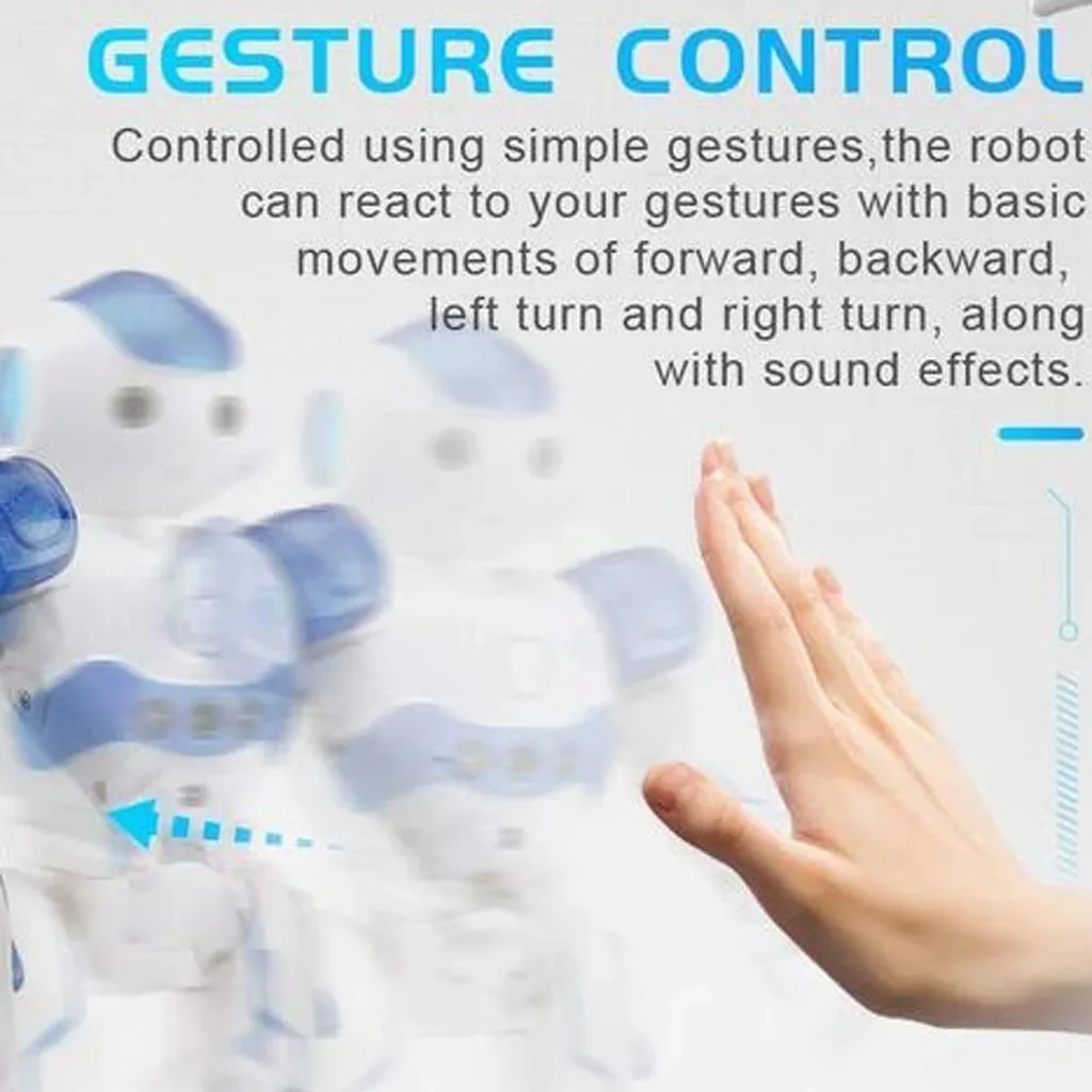 Remote Control Intelligent Robot USB Charging Children's Toy Dancing Singing Electronic Robot Gesture Sensing Toys H1212