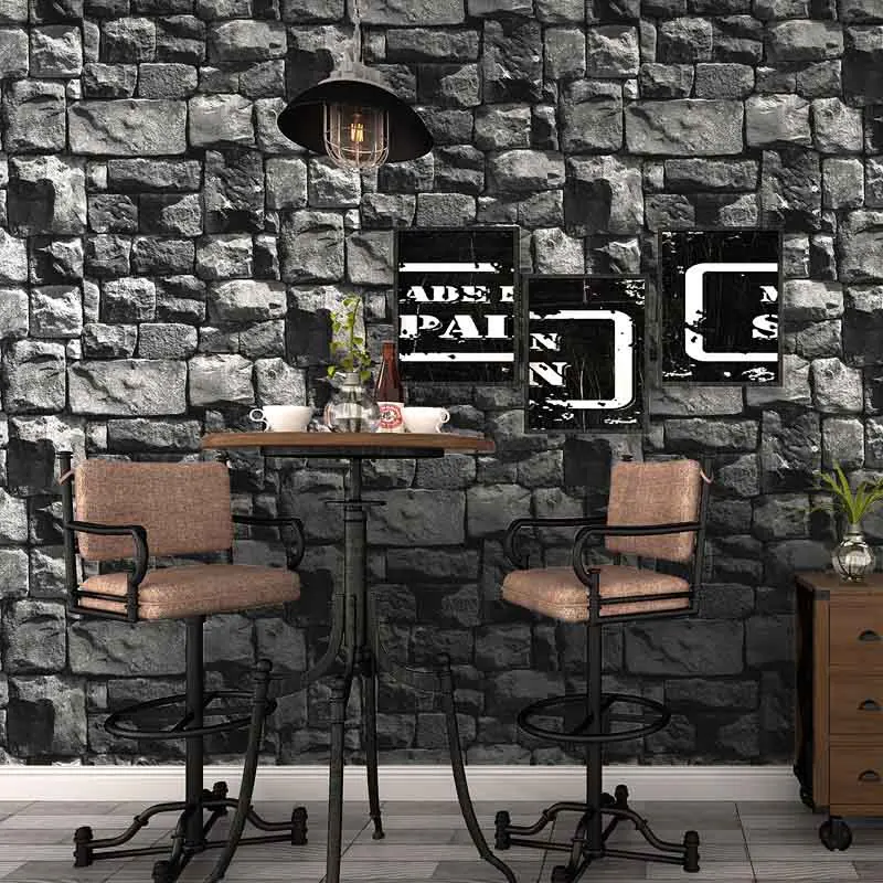 

3D Three-dimensional Brick Pattern PVC Wallpapers Imitation Stone Living Room Background Apartment Study Wedding Room Decoration