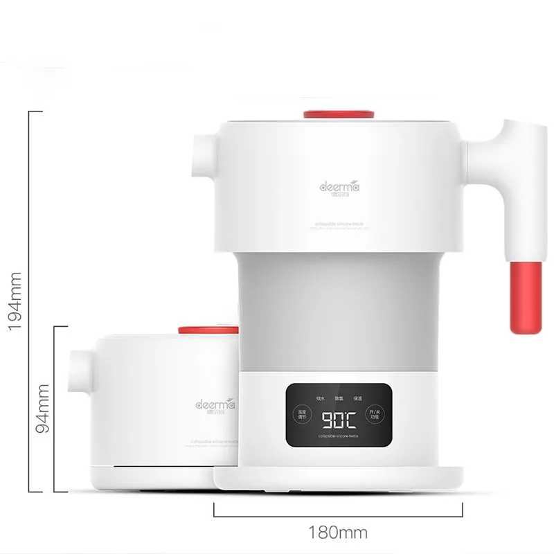 Xiaomi Deerma электрический чайник, складной чайник для воды, умная колба, горшок с защитой от автоматического отключения, 0.6л чайник, чайник для путешествий и дома - Цвет: XM-YP-107