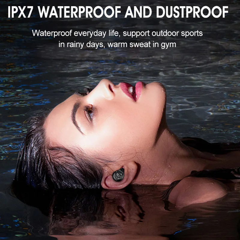 MLHJ Mini TWS Bluetooth 5 0 Earphones Wireless Headphones 9D Hifi Stereo Sports Waterproof Wireless Headset With Microphone