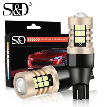 

2Pcs W16W LED CANBUS Error Free T15 912 921 LED Bulbs Car Back up Reverse Brake Lights Daytime Running Auto Lamp White Red 12V