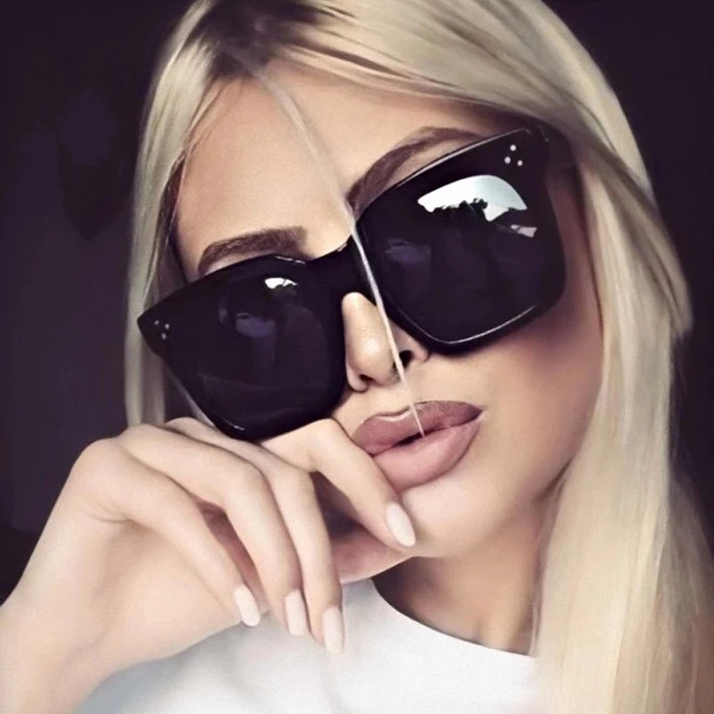 

HKNA Square Sunglasses Women Gradient Oversized Sunglasses Women/men Vintage Luxury Sunglasses Classic Square Gafas De Sol Mujer