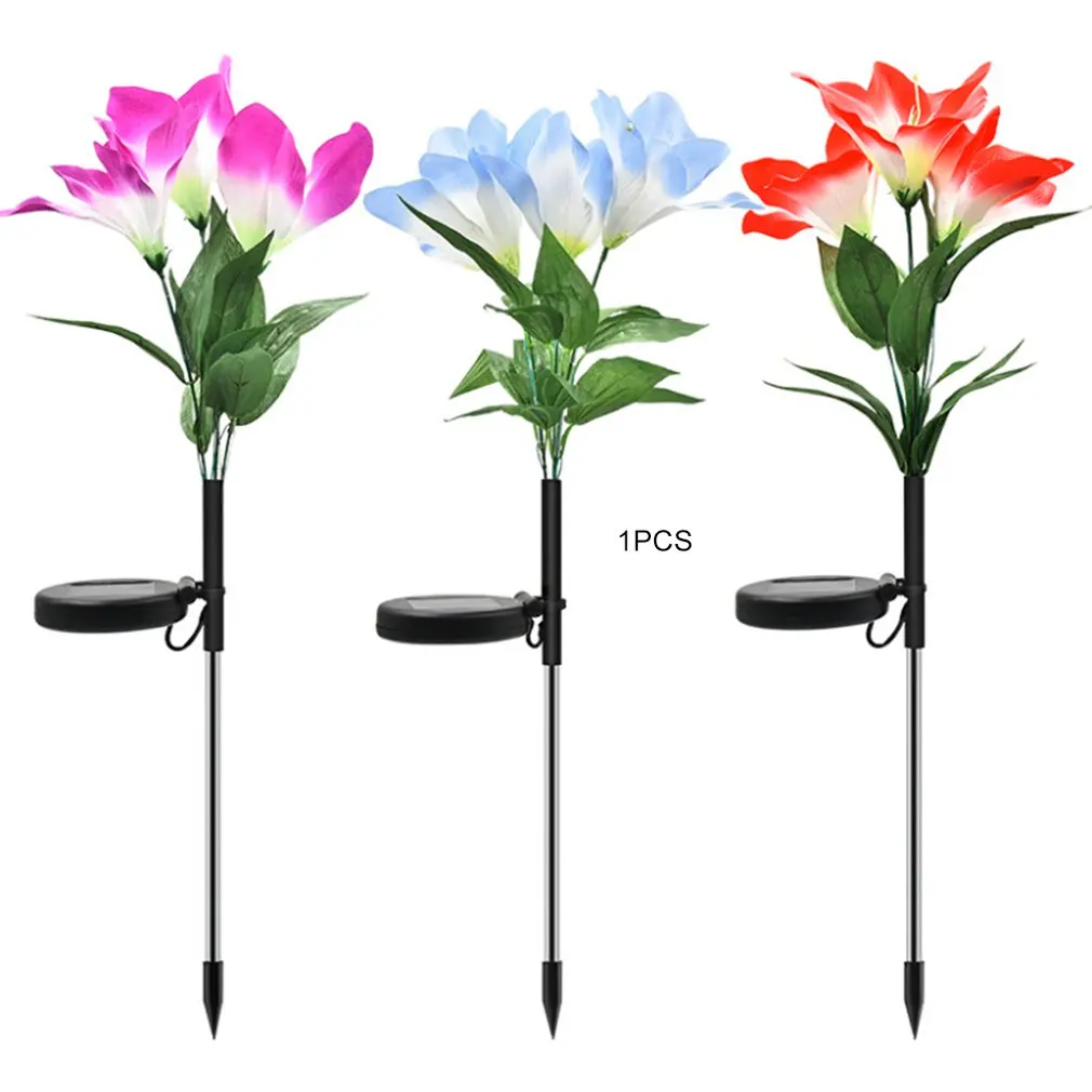 

Solar Gentleman Orchid Light Led Color Light Gradient Decorative Lawn Ground Insertion Garden Lantern Fiber Optic Light